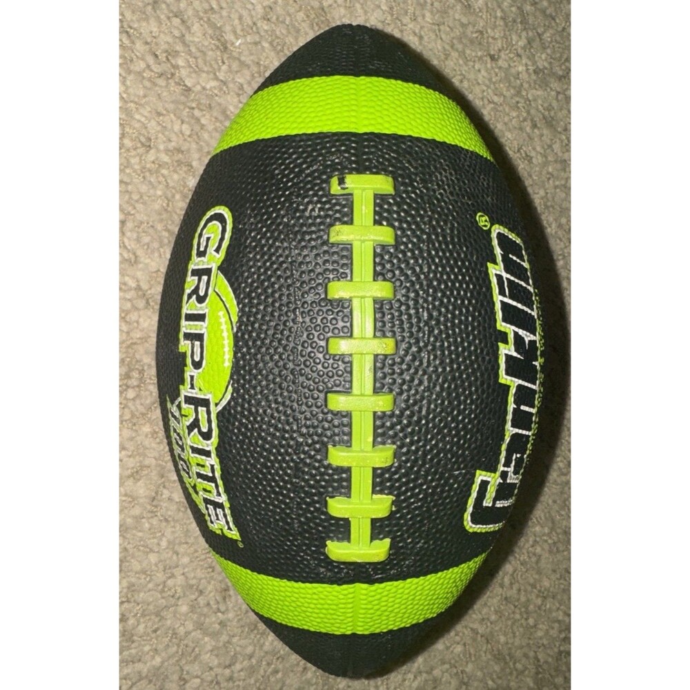 Franklin 100 Junior Size Football Black Green Accent Grip-Rite Construction